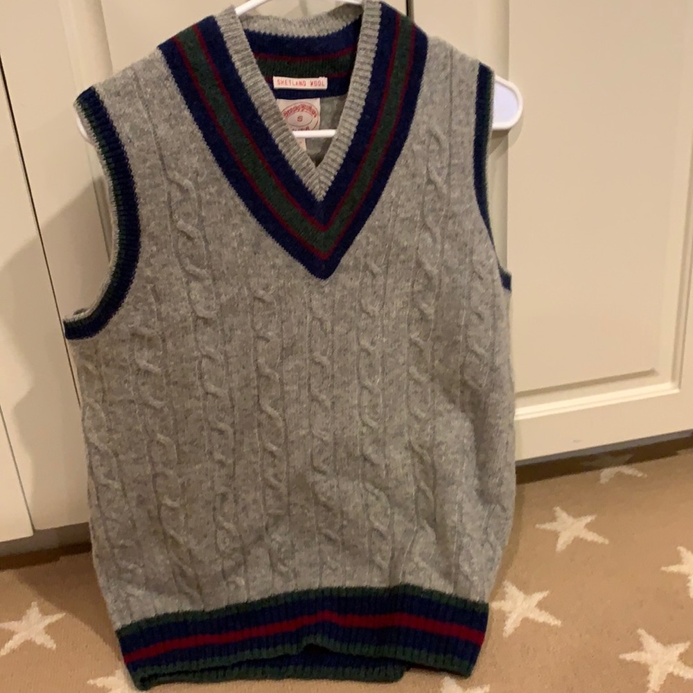 BROOKS BROTHERS SWEATER VEST SHETLAND WOOL #ivystyle #vintage